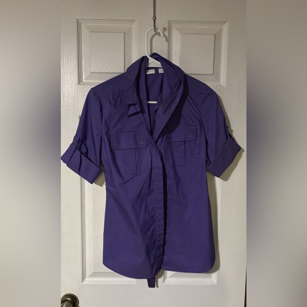 New York & Company Deep Purple Blouse